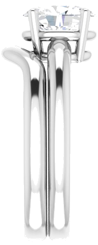 14K White 8x6 mm Oval Engagement Ring Mounting (9)