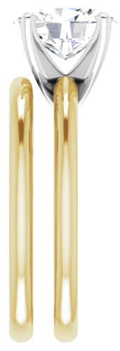 Sužadėtuvių Žiedas „Solitaire“ 750 Geltonojo Aukso Ir 950 Platinos Oval 9mm x 7mm (9)