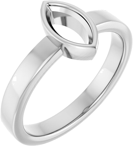 Sužadėtuvių Žiedas „Solitaire“ 925 Sidabro Marquise 8mm x 4mm (1)