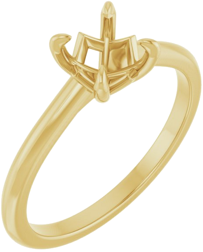 Sužadėtuvių Žiedas „Solitaire“ 585 Geltonojo Aukso Round 6.5mm (1)