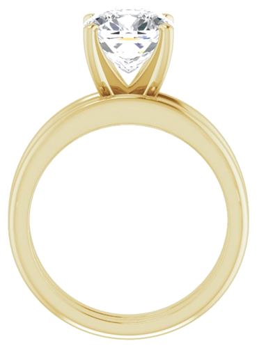 14K Yellow  8 mm Cushion Solitaire Engagement Ring Mounting (7)