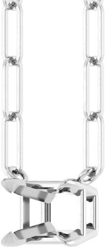 14K White 7x5 mm Emerald 4-Prong Solitaire 18  Necklace (2)