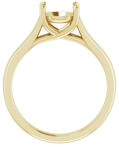 14K Yellow 7.4 mm Round Solitaire Engagement Ring Mounting (2)