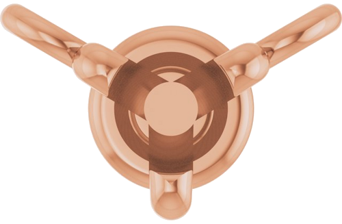 Pakabukas „Round 3-Prong“ 585 Rožinis Aukso Round 3mm (1)