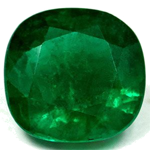 3.67 carat GREEN Cushion Smaragdas (1)