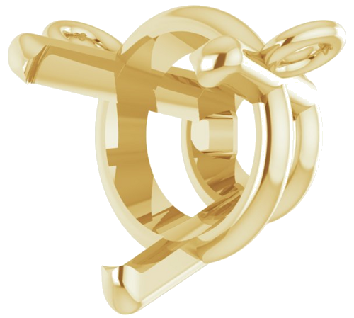 Pakabukas „Round 3-Prong“ 585 Geltonojo Aukso Round 6.5mm (2)