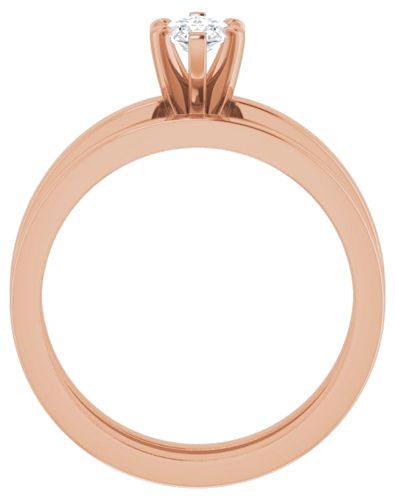14K Rose 8x4 mm Marquise Solitaire Engagement Ring Mounting (7)