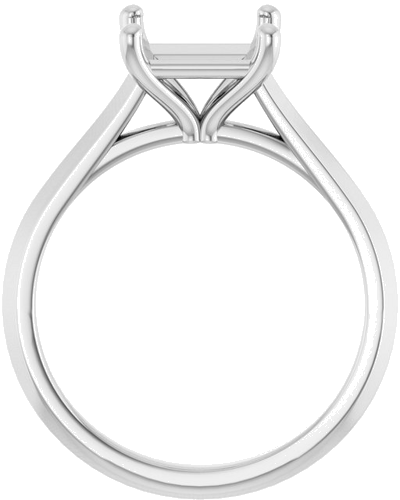 Sužadėtuvių Žiedas „Solitaire“ 585 Baltojo Aukso Square 7mm (2)