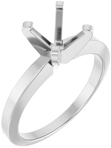 Sužadėtuvių Žiedas „Solitaire“ 585 Baltojo Aukso Round 7mm (1)