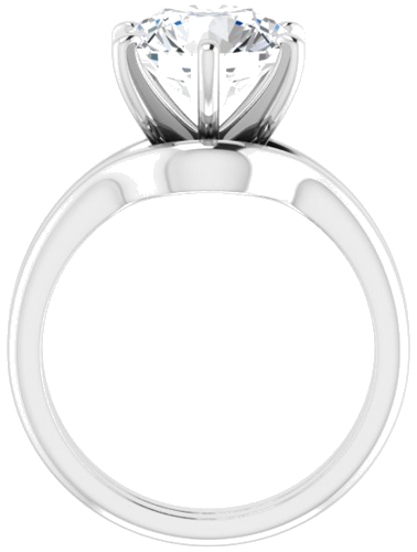 Sužadėtuvių Žiedas „Solitaire“ 585 Baltojo Aukso Round 9.4mm (7)