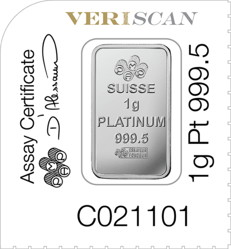 1 g MiniGram Platinos luitas Fortūna PAMP (5)