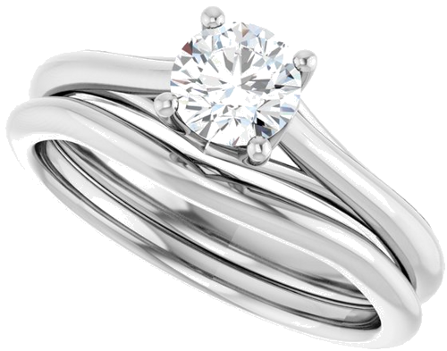 14K White 5.2 mm Round Solitaire Engagement Ring Mounting (10)