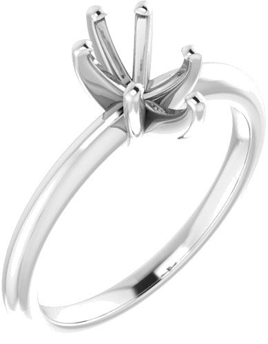 14K White  8x5 mm Pear Solitaire Engagement Ring Mounting (1)