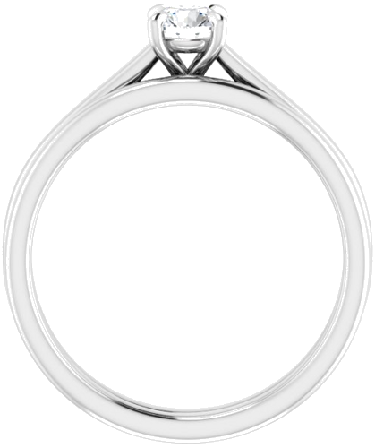 14K White  4.4 mm Round Solitaire Engagement Ring Mounting (7)