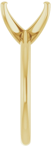 10K Yellow  9x7 mm Emerald Solitaire Engagement Ring Mounting (4)