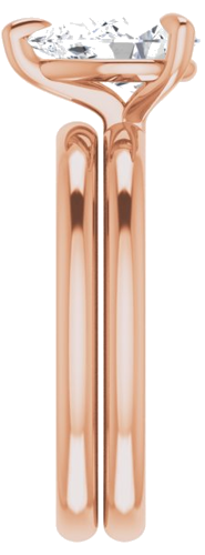 Sužadėtuvių Žiedas „Solitaire“ 585 Rožinis Aukso Pear Shape 9mm x 6mm (9)