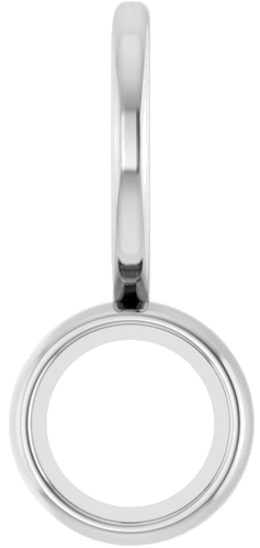 14K White 5 mm Round Solitaire Charm Pendant Mounting (1)