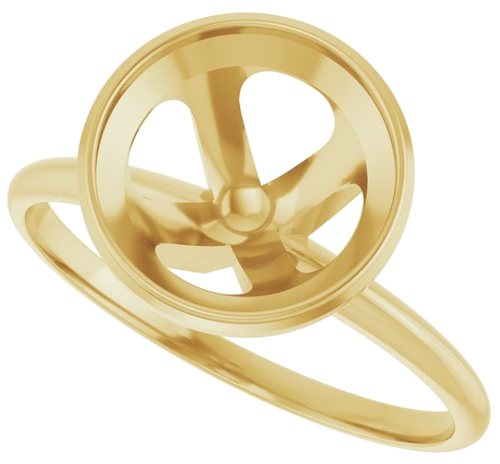 Sužadėtuvių Žiedas „Solitaire“ 585 Geltonojo Aukso Round 9mm (5)