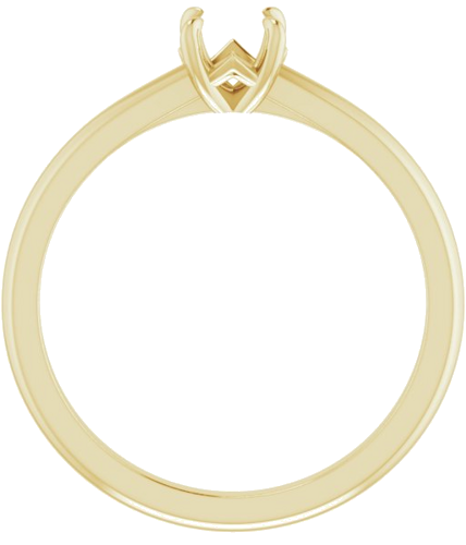 14K Yellow 5.2 mm Round Solitaire Engagement Ring Mounting (2)