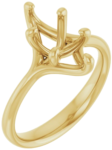 14K Yellow 12x6 mm Marquise Engagement Ring Mounting (1)
