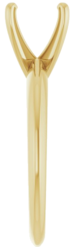 14K Yellow 7.8-8.6 mm Round 4-Prong Comfort-fit Solitaire Ring Mounting (4)