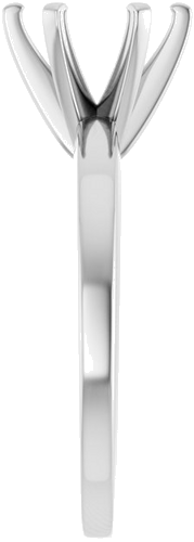 Sužadėtuvių Žiedas „Solitaire“ 585 Baltojo Aukso Round 8mm (4)
