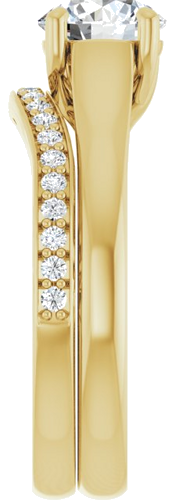 Sužadėtuvių Žiedas „Solitaire“ 585 Geltonojo Aukso Round 6.5mm (9)