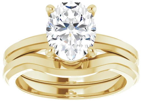 14K Yellow 9x7 mm Oval Solitaire Engagement Ring Mounting (8)