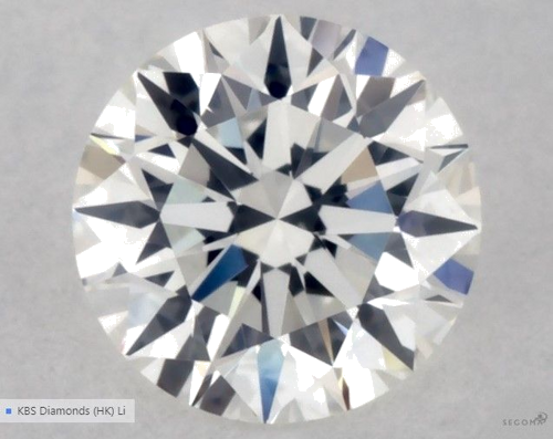 0.56 carat G-VVS2 Excellent cut Natūralus Round Deimantas (1)