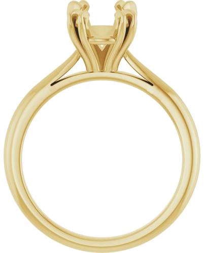 Sužadėtuvių Žiedas „Solitaire“ 585 Geltonojo Aukso Oval 10mm x 8mm (2)