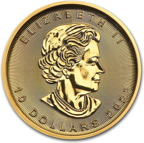 1/4 oz Kļavas lapa 2022 Kanādas zelta monēta (2)