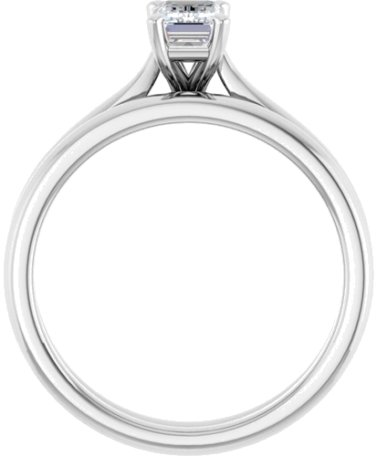 Sužadėtuvių Žiedas „Solitaire“ 585 Baltojo Aukso Emerald 6mm x 4mm (7)