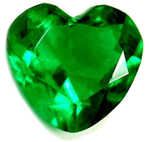0.69 carat GREEN Heart Smaragdas (1)