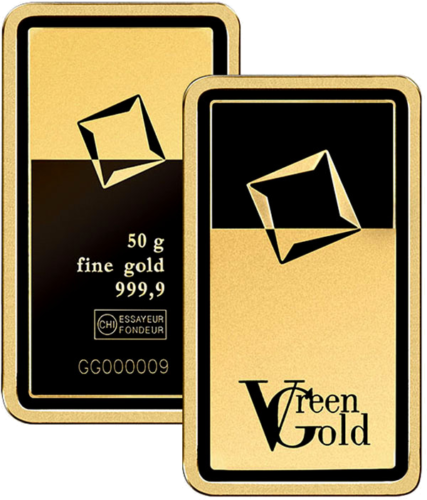 50 гр. Инвестиционно златно кюлче Valcambi Green Gold (1)