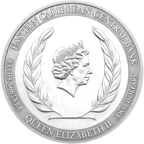 1 oz Grenāda 2022 Karību salas sudraba monēta (2)
