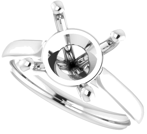 Sužadėtuvių Žiedas „Solitaire“ 950 Platinos Round 10mm (5)