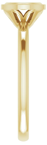 Sužadėtuvių Žiedas „Bezel-Set Solitaire“ 585 Geltonojo Aukso Oval 7mm x 5mm (4)