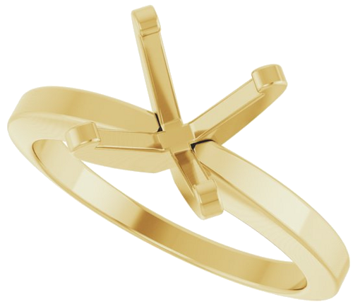 Sužadėtuvių Žiedas „Solitaire“ 585 Geltonojo Aukso Round 8mm (5)