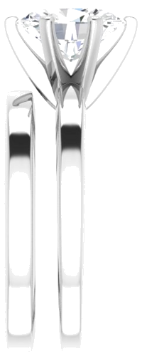 Sužadėtuvių Žiedas „Solitaire“ 585 Baltojo Aukso Oval 9mm x 7mm (9)