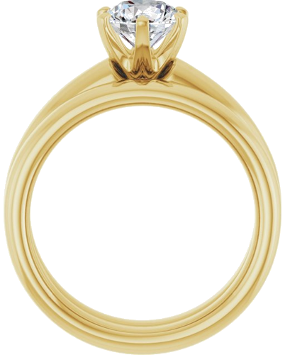 14K Yellow 6.5 mm Round Engagement Ring Mounting (7)