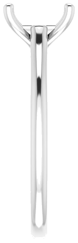 14K White 7x5 mm Emerald Solitaire Engagement Ring Mounting (4)