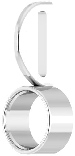 14K White 5 mm Round Solitaire Charm Pendant Mounting (2)