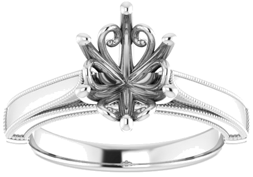 Sužadėtuvių Žiedas „Solitaire“ 585 Baltojo Aukso Oval 9mm x 7mm (3)