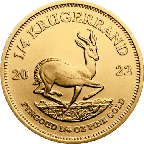 1/4 oz Krugerrand 2022 Pietų Afrika auksinė moneta (1)