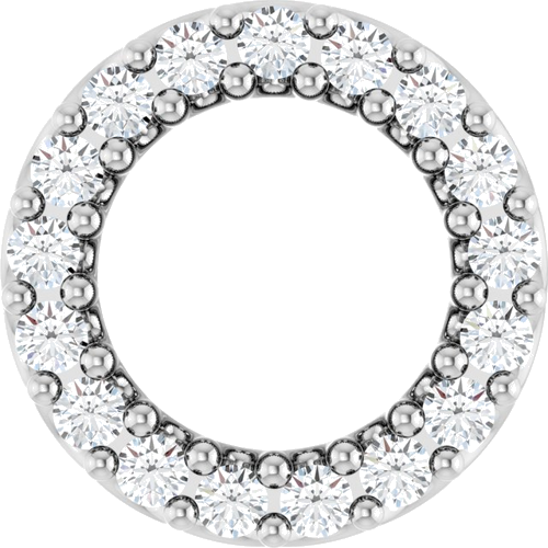 14K White 6 mm Round 1 8 CTW Natural Diamond Semi-Set Halo-Style Pendant (1)