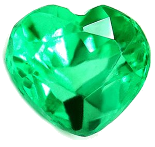 0.92 carat GREEN Heart Smaragdas (1)
