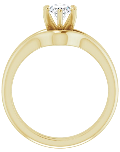 Sužadėtuvių Žiedas „Solitaire“ 585 Geltonojo Aukso Oval 7mm x 5mm (7)