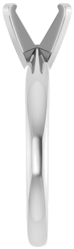 14K White 7 x 7 mm Cushion Solitaire Engagement Ring Mounting (4)