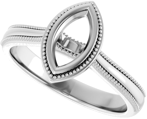 Sužadėtuvių Žiedas „Solitaire“ 925 Sidabro Marquise 8mm x 4mm (5)