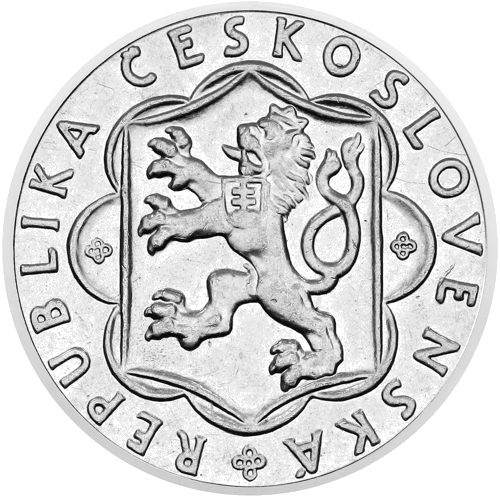 1954 Чехословакия Восстание 10 крон серебряная монета (2)